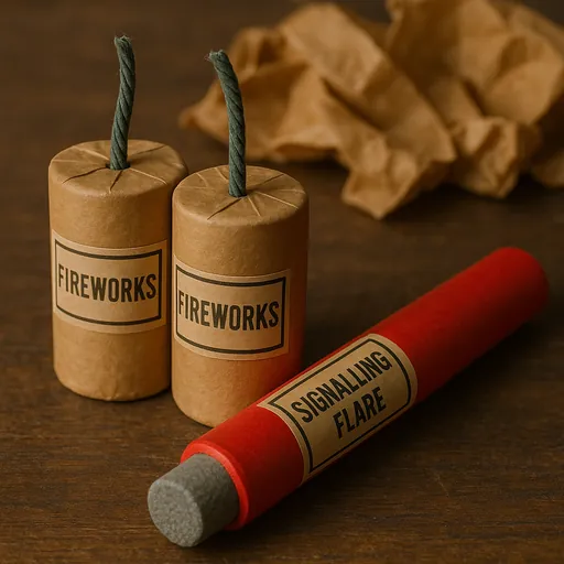 Fireworks, signalling flares